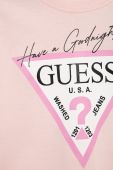 Дитяча піжама Guess колір рожевий однотонна