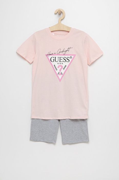 Дитяча піжама Guess колір рожевий з принтом (2359530)