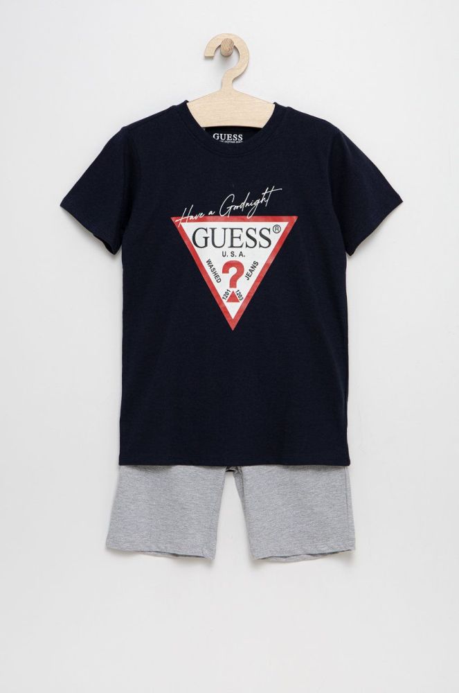 Дитяча піжама Guess колір синій з принтом (2359539)