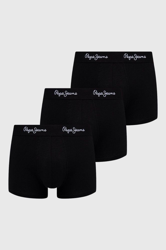 Боксери Pepe Jeans Wray (3-pack) чоловічі колір чорний