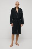 Бавовняний халат BOSS колір чорний (2188201)