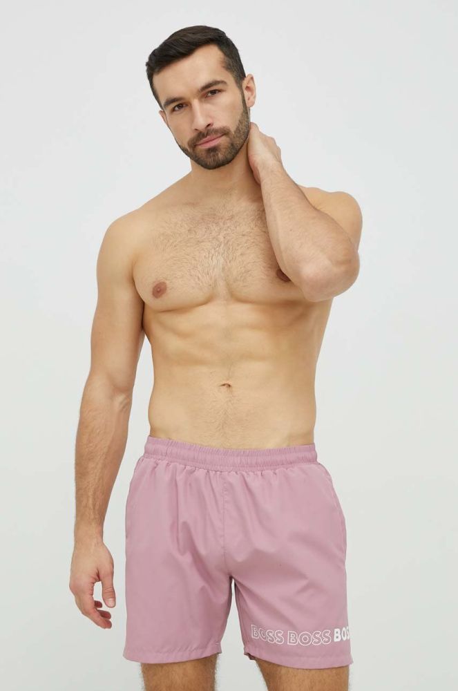 Купальні шорти BOSS колір рожевий (2894888)