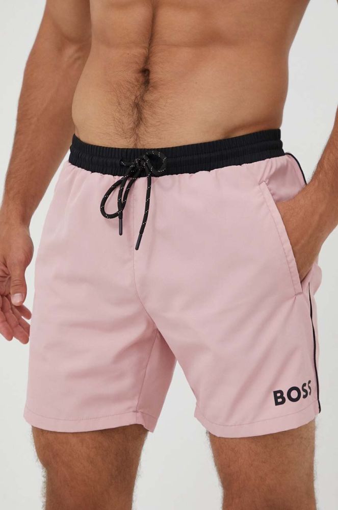 Купальні шорти BOSS колір рожевий (3244143)