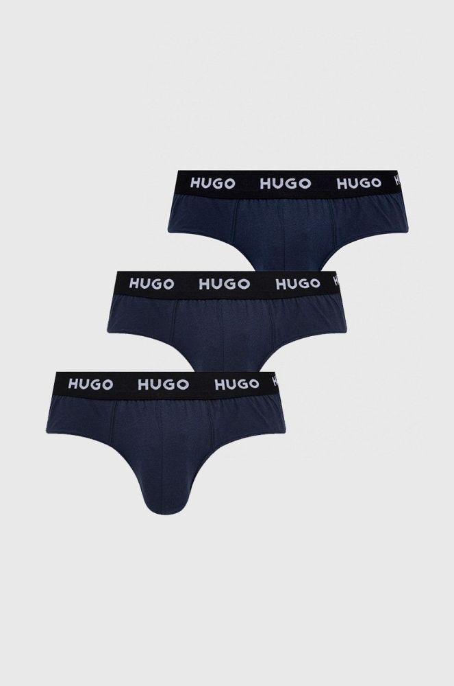 Сліпи HUGO (3-pack) чоловічі колір синій