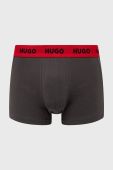 Боксери HUGO 3-pack чоловічі колір сірий (3480519)