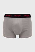 Боксери HUGO 3-pack чоловічі колір сірий (3206205)