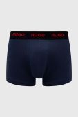 Боксери HUGO (3-pack) чоловічі колір синій (2659144)