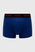 Боксери HUGO (3-pack) чоловічі колір синій (2659144)