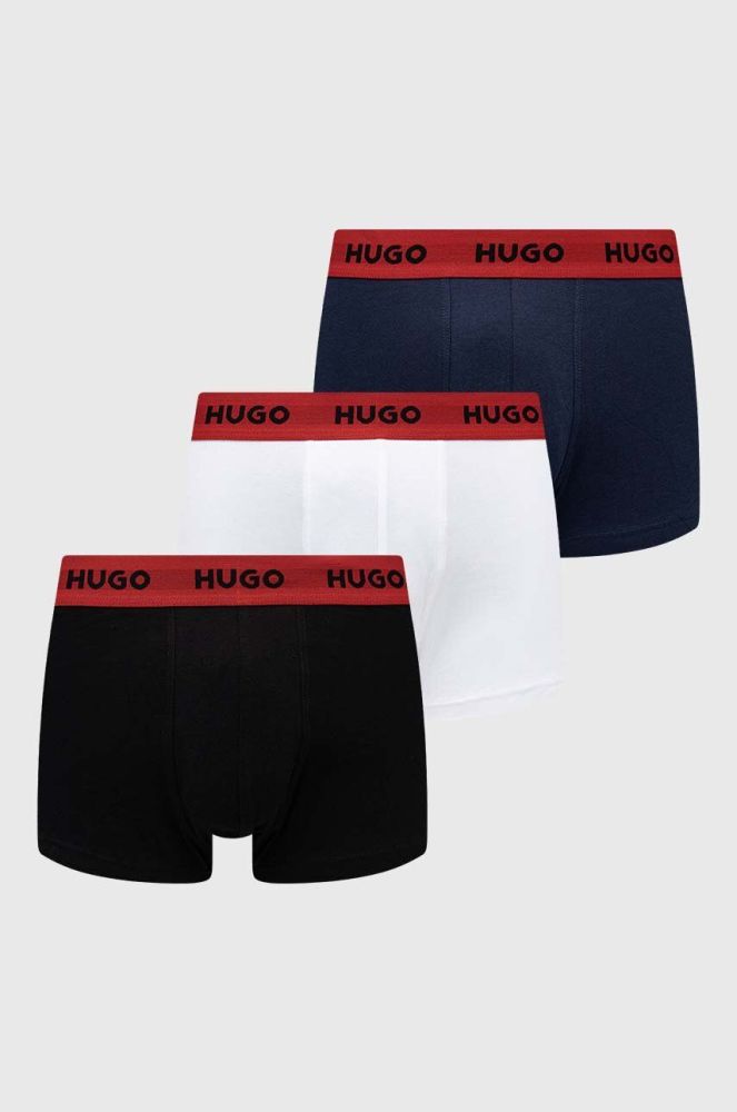 Боксери HUGO 3-pack чоловічі колір чорний (3076544)