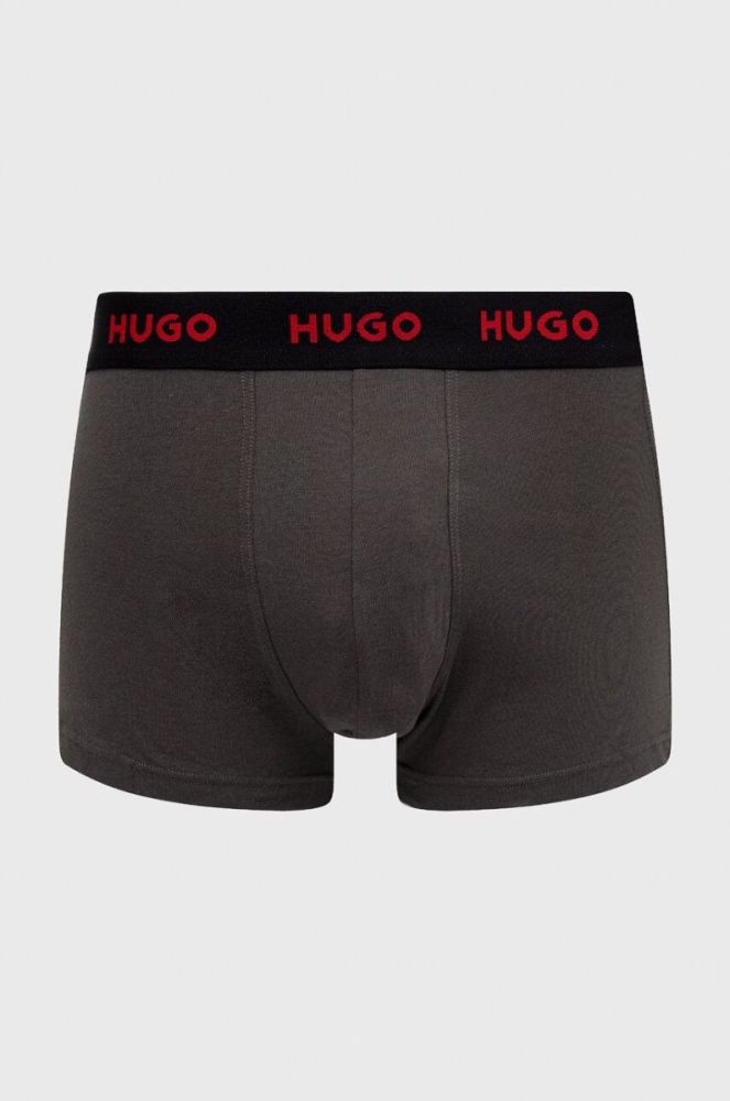 Боксери HUGO 3-pack чоловічі колір зелений фото 2