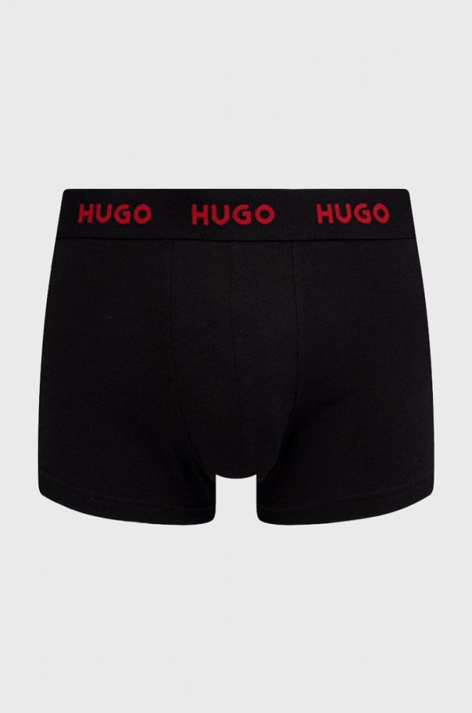 Боксери HUGO 3-pack чоловічі колір зелений фото 4