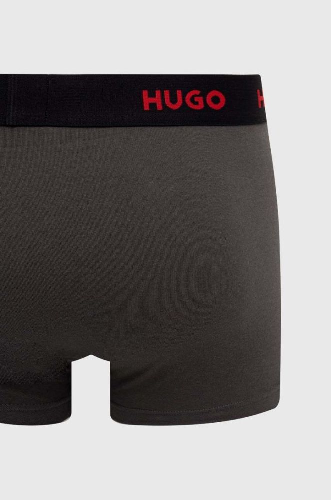 Боксери HUGO 3-pack чоловічі колір зелений фото 5