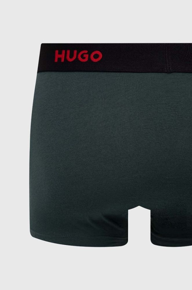 Боксери HUGO 3-pack чоловічі колір зелений фото 6