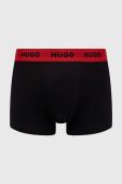 Боксери HUGO (3-pack) чоловічі колір сірий (2659151)