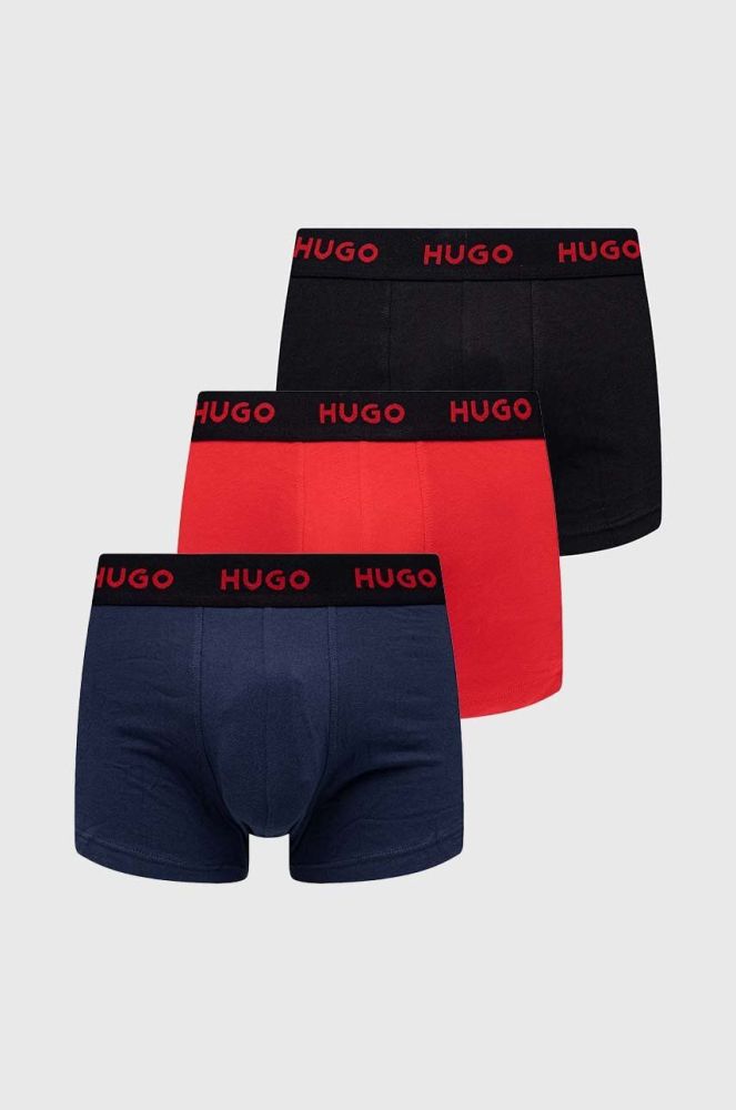 Боксери HUGO 3-pack чоловічі колір чорний (3076534)