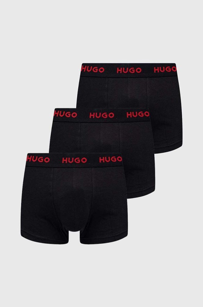 Боксери HUGO 3-pack чоловічі колір чорний (3076549)