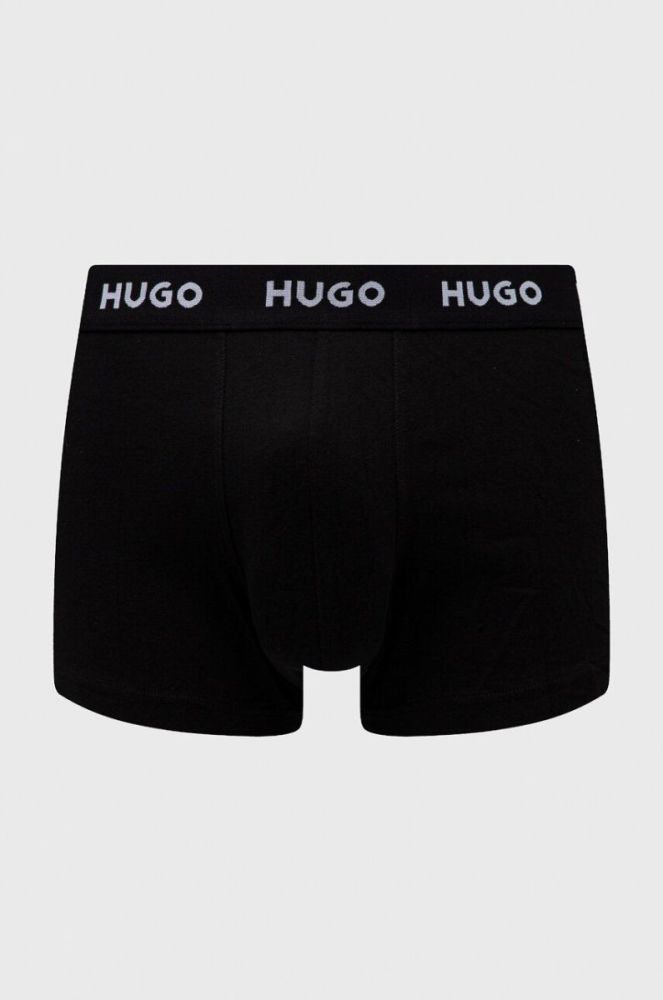 Боксери HUGO 3-pack чоловічі колір чорний (3480516) фото 2