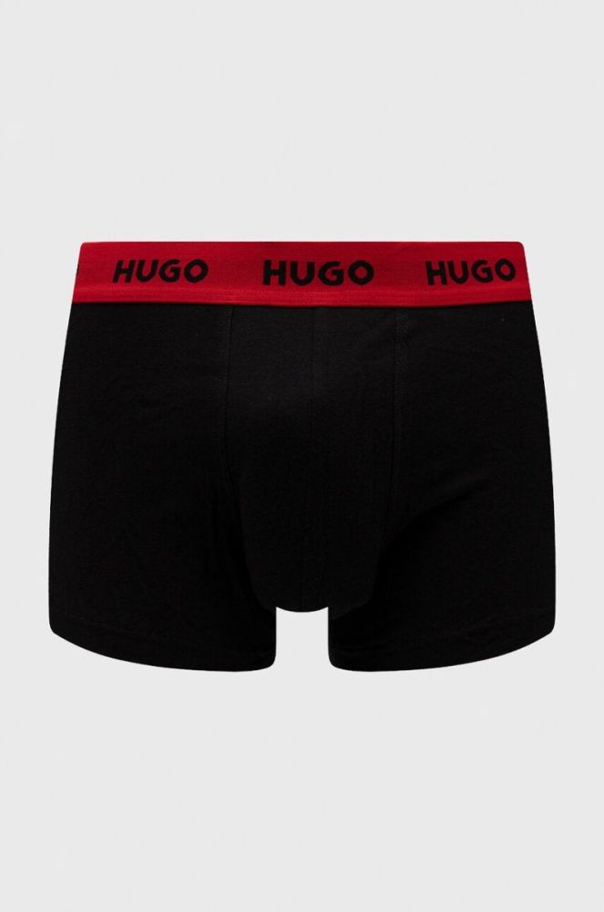 Боксери HUGO 3-pack чоловічі колір чорний (3480516) фото 4