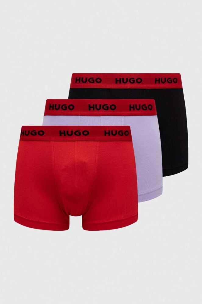 Боксери HUGO 3-pack чоловічі колір чорний (3076529)