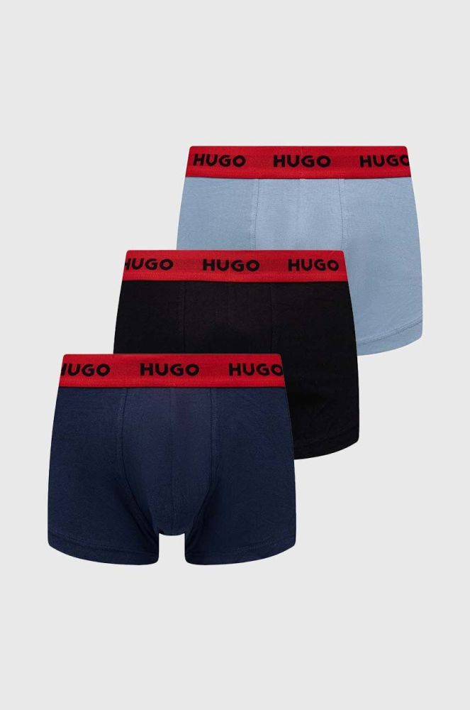 Боксери HUGO 3-pack чоловічі колір чорний (3076524)