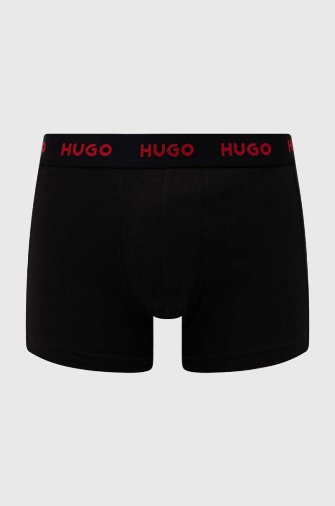 Боксери HUGO 3-pack чоловічі колір чорний (3076539) фото 4