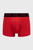 Боксери HUGO (3-pack) чоловічі колір червоний (2658543)