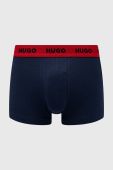 Боксери HUGO (3-pack) чоловічі колір блакитний (2486029)