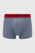 Боксери HUGO (3-pack) чоловічі колір блакитний (2486029)
