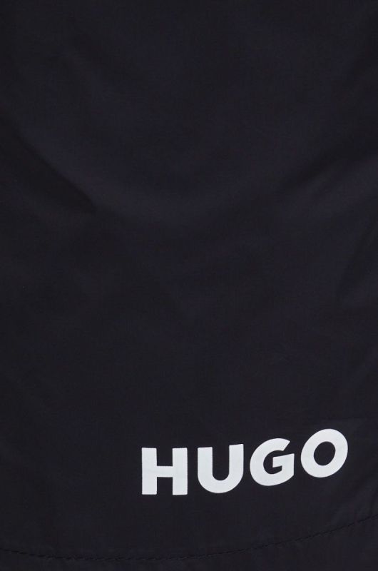 Шорти для плавання чоловічі HUGO HAITI колір чорний фото 4