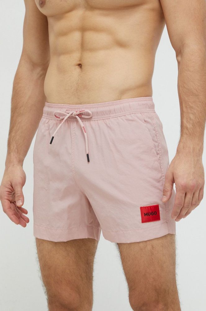 Купальні шорти HUGO колір рожевий (2875498)