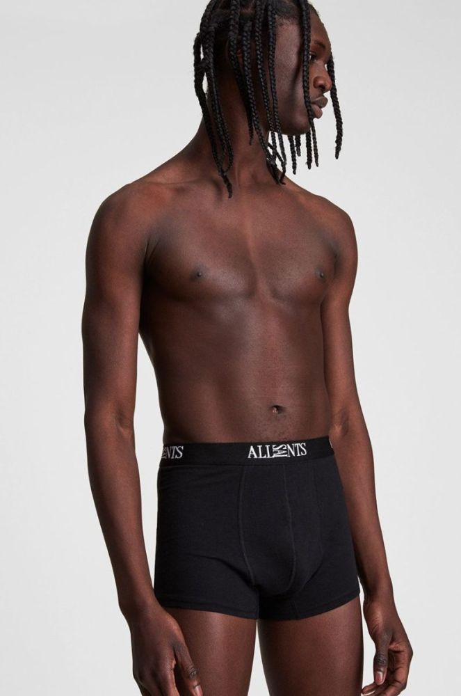 Боксери AllSaints (3-pack) чоловічі колір чорний фото 2