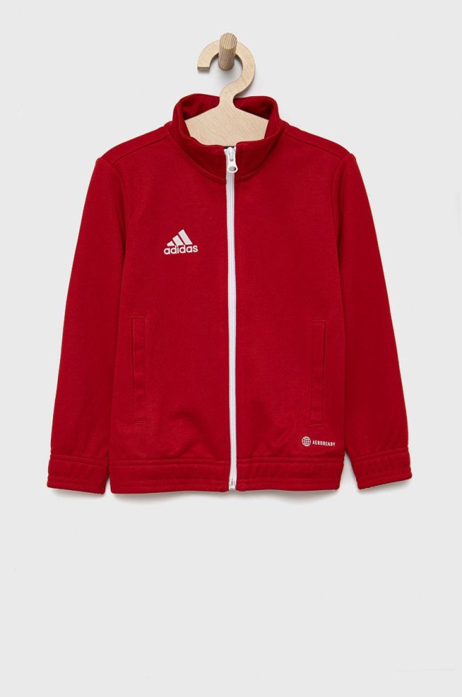 Дитяча кофта adidas Performance H57563 колір червоний однотонна