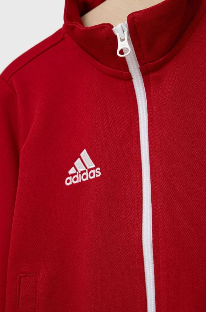 Дитяча кофта adidas Performance H57563 колір червоний однотонна фото 3