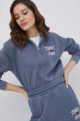 Кофта Tommy Jeans жіноча колір фіолетовий з аплікацією