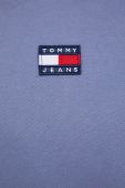 Бавовняна кофта Tommy Jeans жіноча колір фіолетовий однотонна