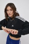 Кофта adidas Performance жіноча колір чорний з принтом Кофта adidas Performance жіноча колір чорний з принтом