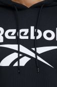 Кофта Reebok GI6699 жіноча колір чорний з принтом GI6699-BLACK