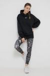 Кофта Reebok Studio Recycled жіноча колір чорний з капюшоном однотонна