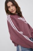 Кофта adidas Originals Adicolor HC4620 жіноча колір фіолетовий гладка HC4620-QUICRI