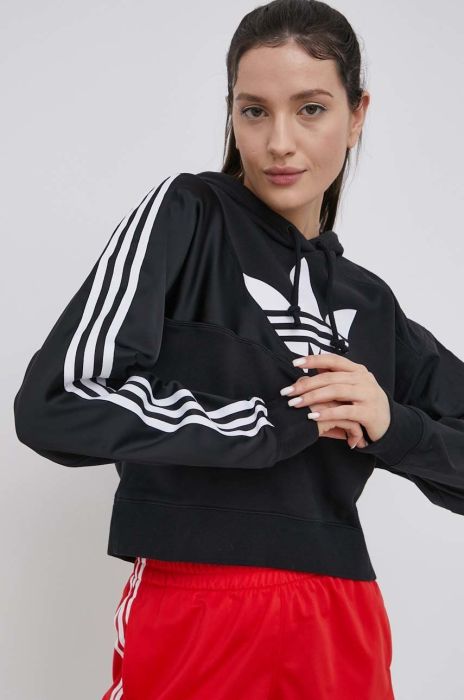 Кофта adidas Originals Adicolor HC7050 жіноча колір чорний з принтом HC7050-BLACK