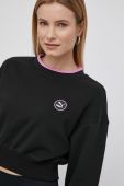 Бавовняна кофта Puma 533562 жіноча колір чорний з аплікацією 533562-01