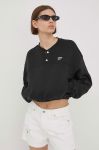 Бавовняна кофта Reebok Classic H49273 жіноча колір чорний однотонна