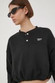 Бавовняна кофта Reebok Classic H49273 жіноча колір чорний однотонна