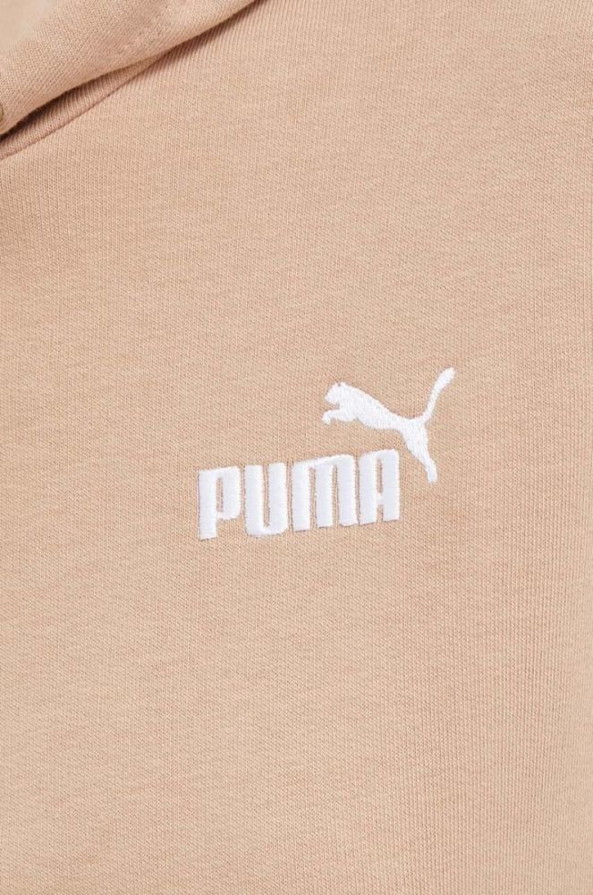 Кофта Puma жіноча колір бежевий з капюшоном з аплікацією фото 5