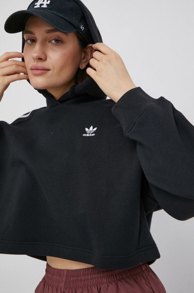 Кофта adidas Originals Adicolor жіноча колір чорний з аплікацією HC2016-BLACK фото 4