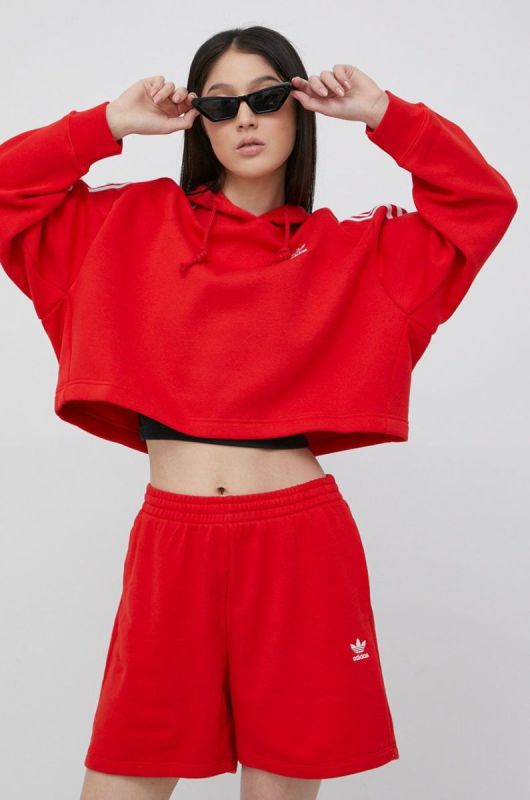 Кофта adidas Originals Adicolor жіноча колір червоний з аплікацією HC2017-VIRED фото 2