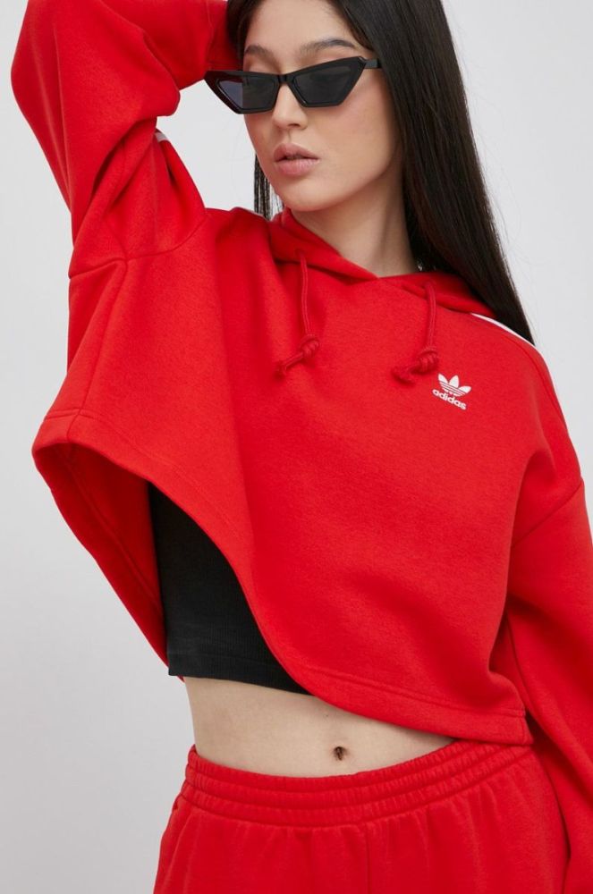 Кофта adidas Originals Adicolor жіноча колір червоний з аплікацією HC2017-VIRED фото 4