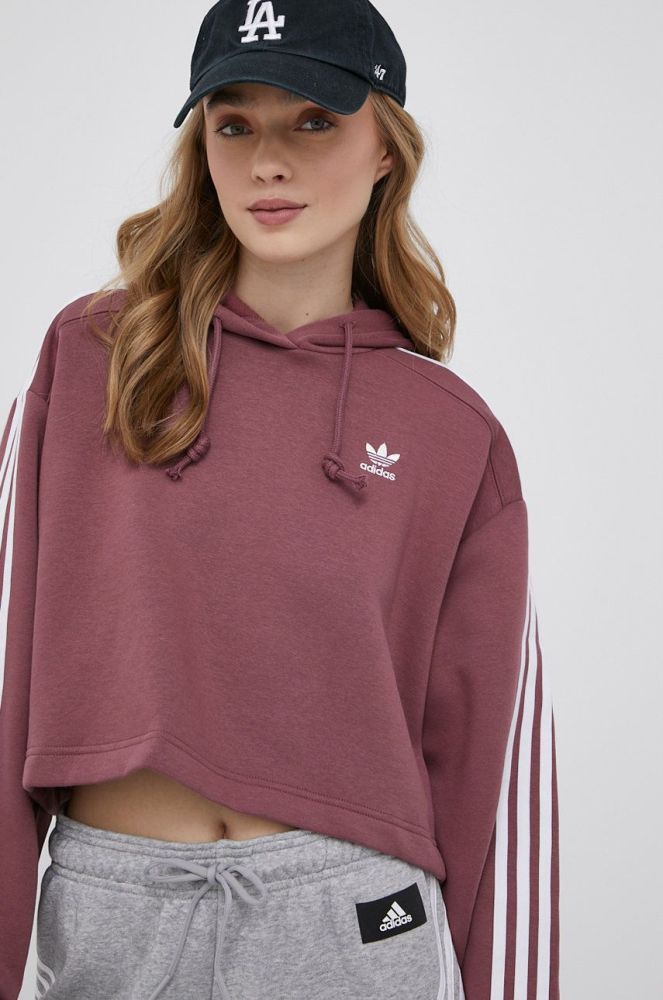 Кофта adidas Originals HC7531 жіноча колір фіолетовий з аплікацією HC7531-QUICRI