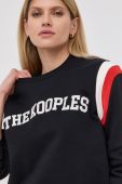 Бавовняна кофта The Kooples жіноча колір чорний з аплікацією