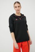 Спортивна кофта adidas Performance Tiro H60015 жіноча колір чорний однотонна